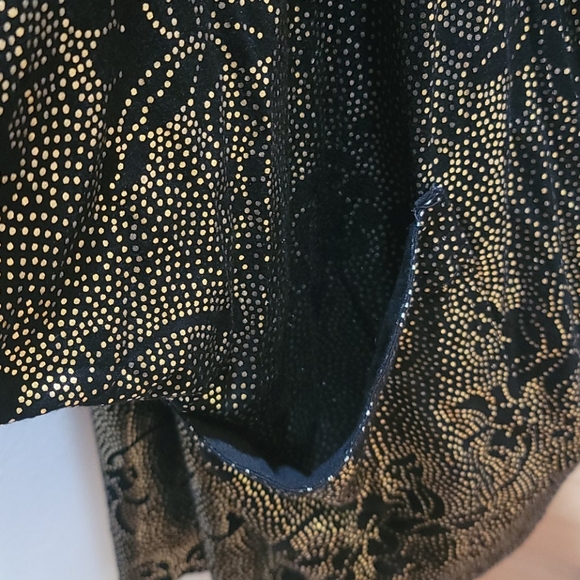 VINTAGE ZAKKS 80's METALLIC CROP TOP FLORAL OVERSIZED SMALL BLACK CARDIGAN SET - Picture 7 of 14